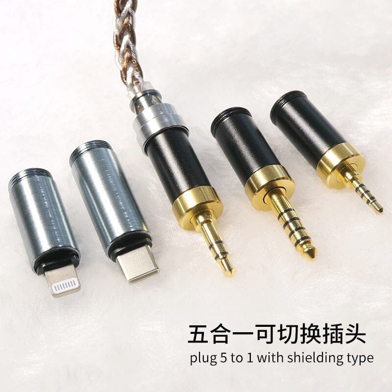 HAKUGEI Soaring Dragon Litz Silver Plated 7N OCC & Litz 7N OCC Copper Earphone Cable - Image 4