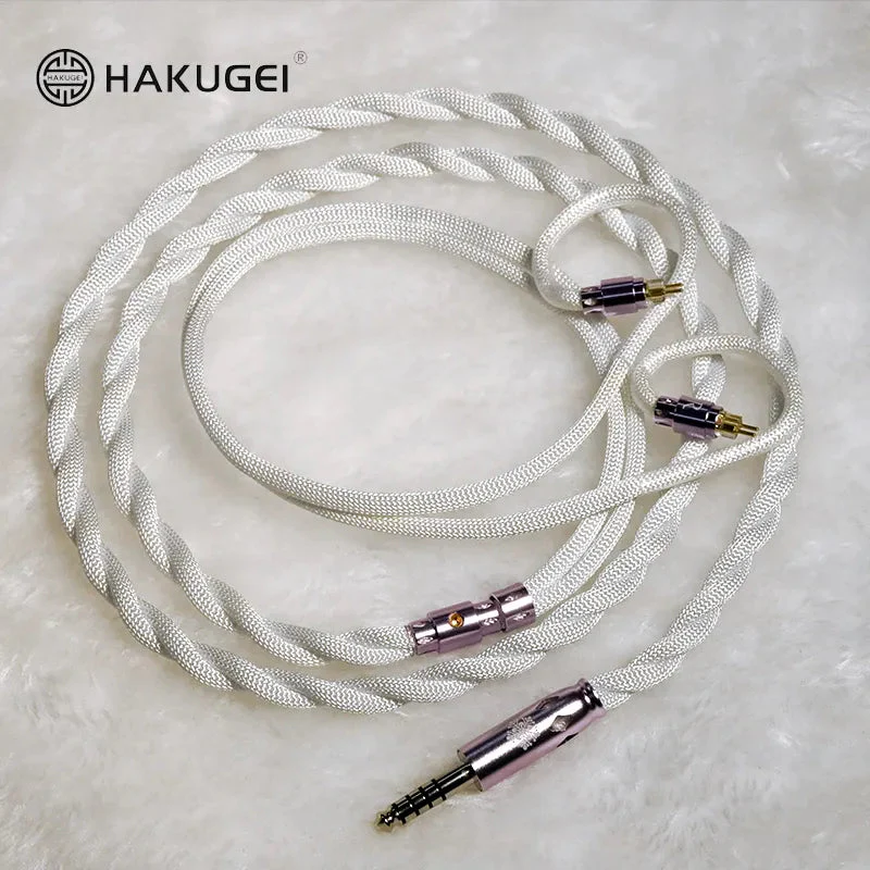 HAKUGEI White Snow Litz Silver-Plated 6N OCC Headphone Upgrade Cable - Image 2