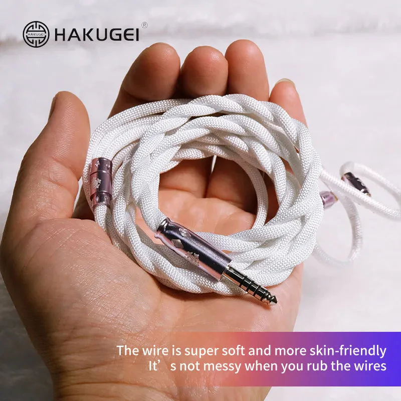 HAKUGEI White Snow Litz Silver-Plated 6N OCC Headphone Upgrade Cable - Image 3