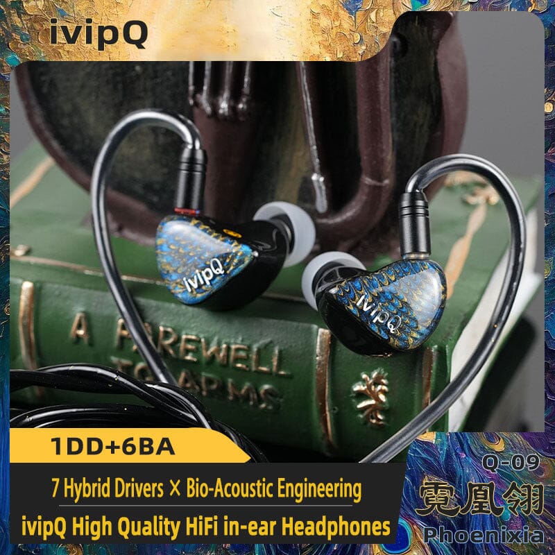 ivipQ Q-09 Phoenixia 1DD+6BA Hybrid Drivers IEMs - Image 6