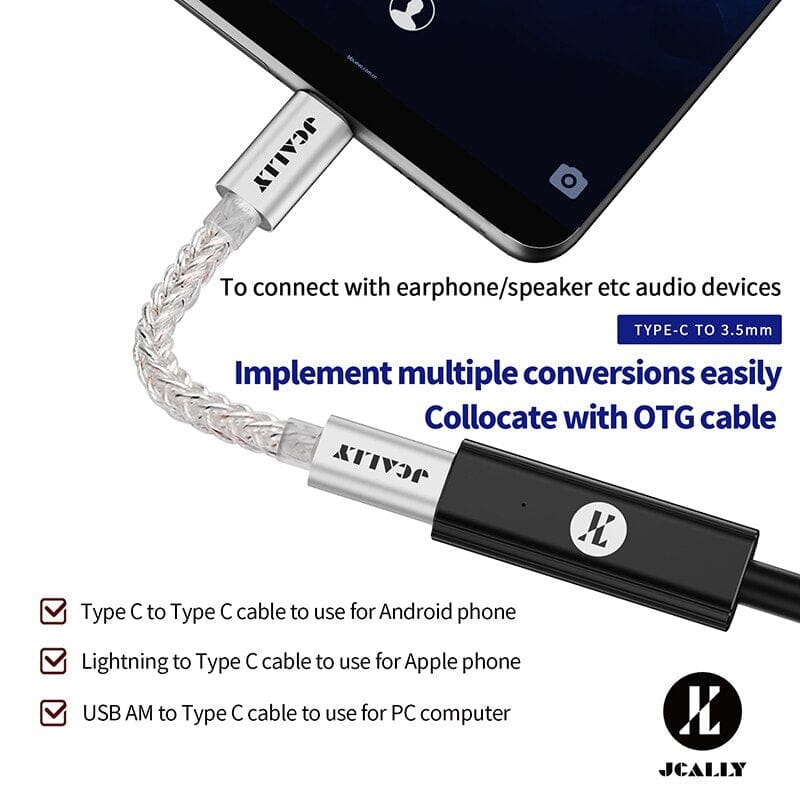 JCALLY AP7 Portable DAC & Headphone Amplifier With Type C To 3.5mm - Image 4