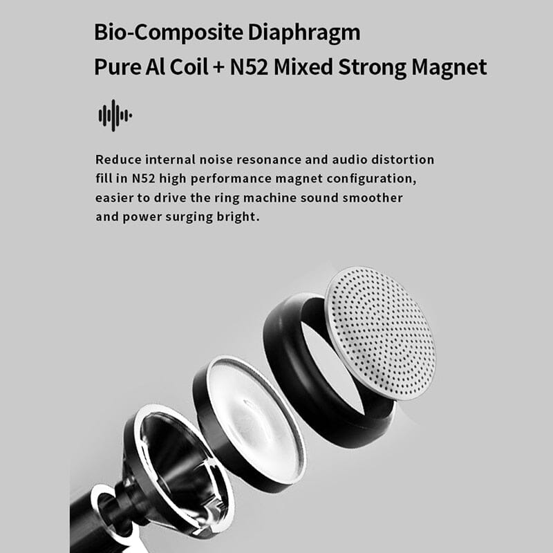 JCALLY EP985 Bio-Composite Diaphragm Full frequency Dynamic Flat Head Earphone - Image 5