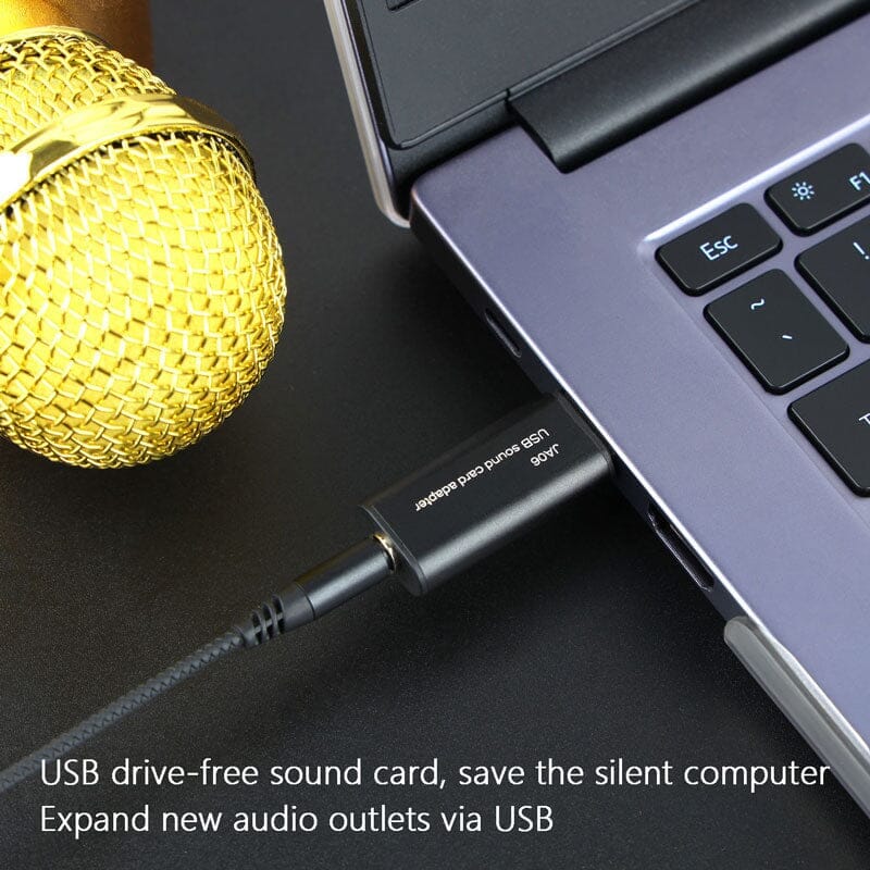 JCALLY JA06 USB External Sound Card Converter To 3.5mm Earphones With Mic Suitable - Image 4