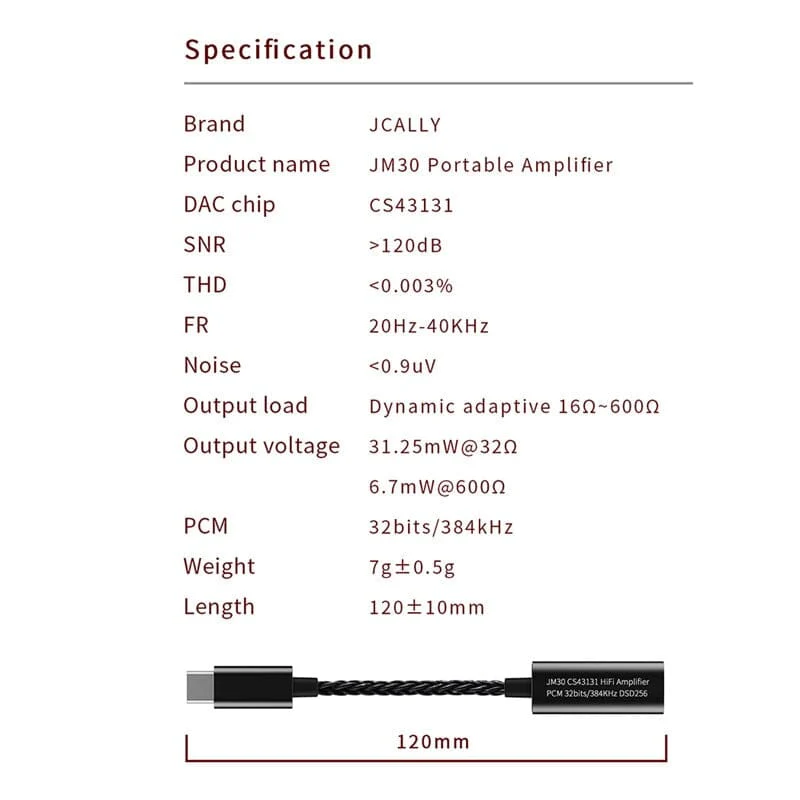 JCALLY JM30 JM30L Portable Amplifier Digital Audio DAC Adapter - Image 3