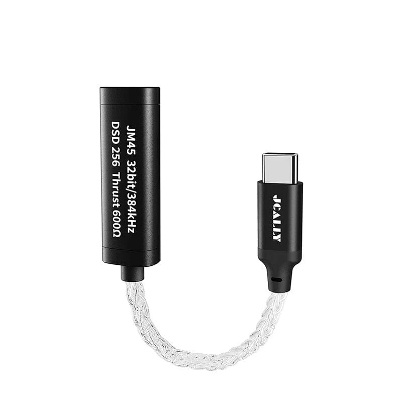 JCALLY JM45 JM45L Type C Lighting 3.5mm HIFI Portable Digital Audio Code Chip Earphone Decoding Adapter Silver Cable - Image 3
