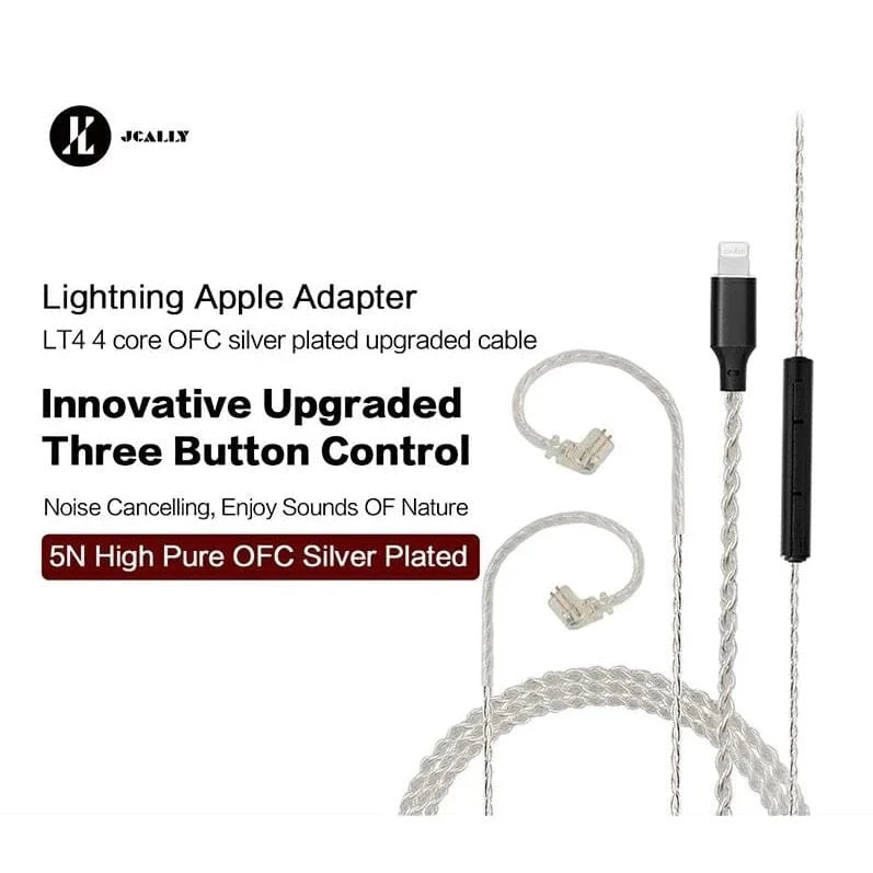 JCALLY LT8  Lightning Upgrade Cable 4 Strands 5N Oxygen-Free Copper Wire - Image 6
