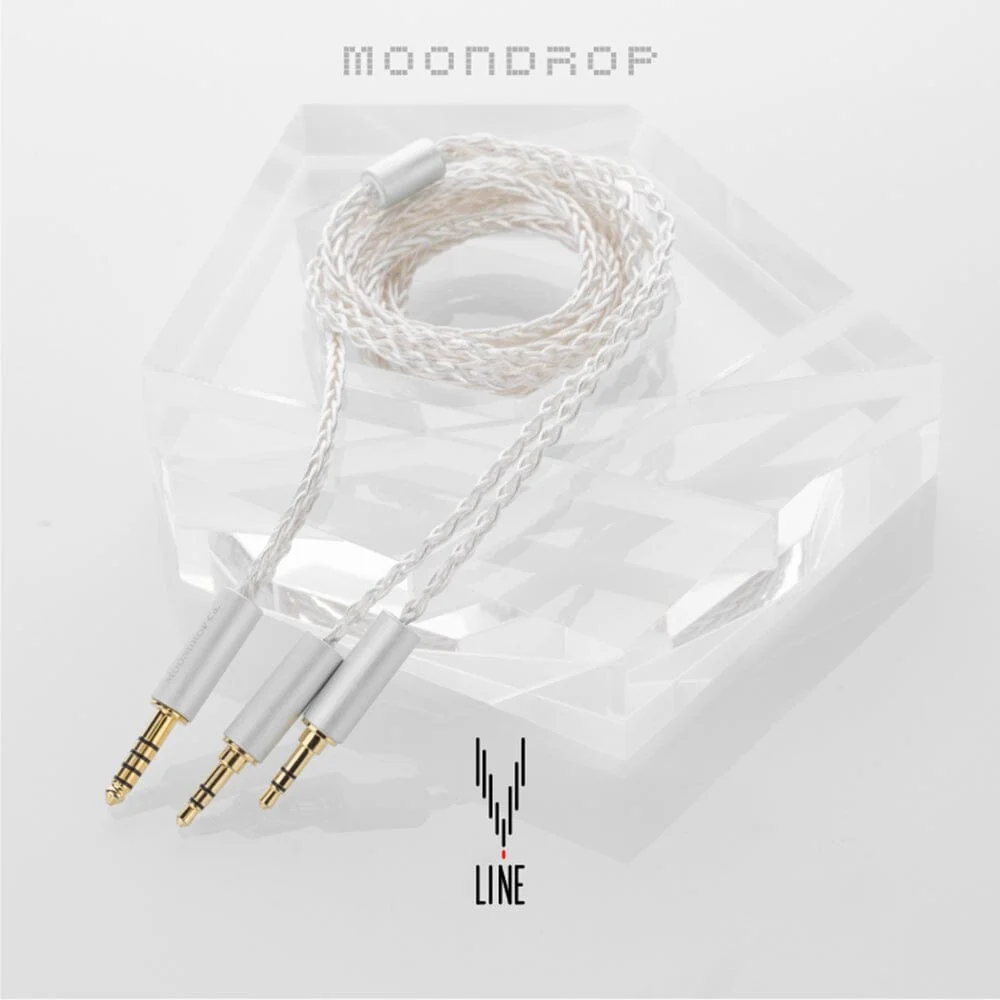 Moondrop Line V 6N Single Crystal Copper Silver-Plated Headphone Cable - Image 2
