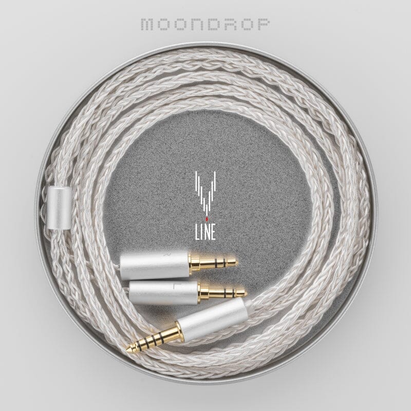 Moondrop Line V 6N Single Crystal Copper Silver-Plated Headphone Cable - Image 4