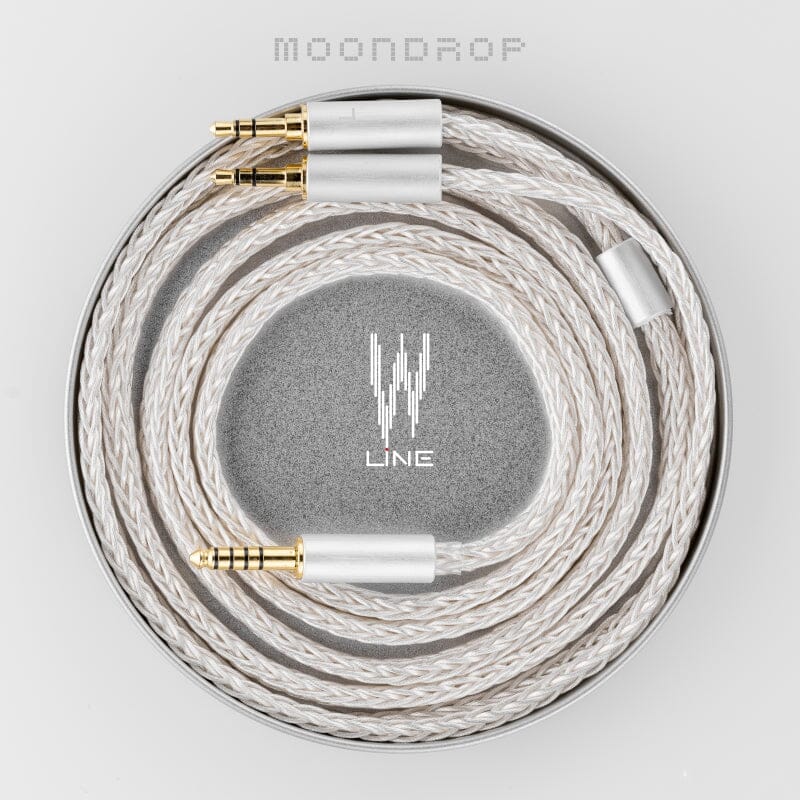 Moondrop Line V 6N Single Crystal Copper Silver-Plated Headphone Cable - Image 8