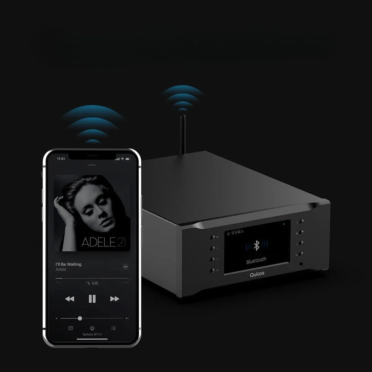 QULOOS QLS QA662 Desktop DAC & Headphone Amplifier & Music Streamer - Image 3