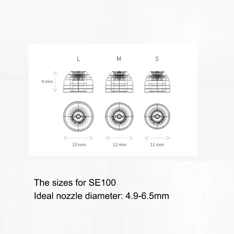 SHANLING SE100 Silicone Eartips For 4.9-6.5mm Nozzle - Image 2