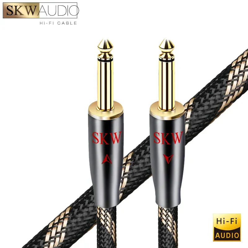SKW BG-08 6.35mm Jack To 6.35mm Jack 6N  Audio Cable ( Pair)