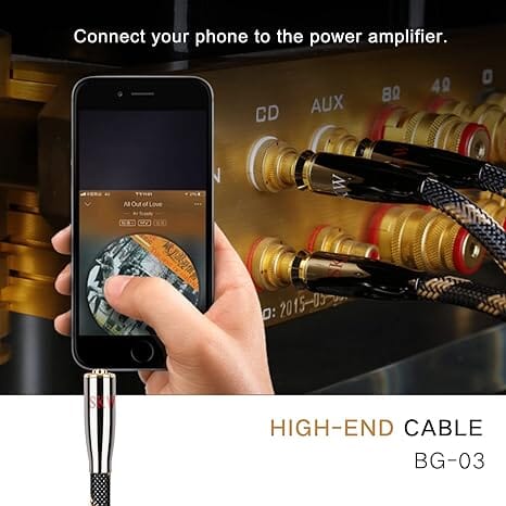 SKW BG03 / BG-03 3.5mm Male to 2 RCA Male Audiophile Ultra-high Purity Copper Audio Cable - Image 7