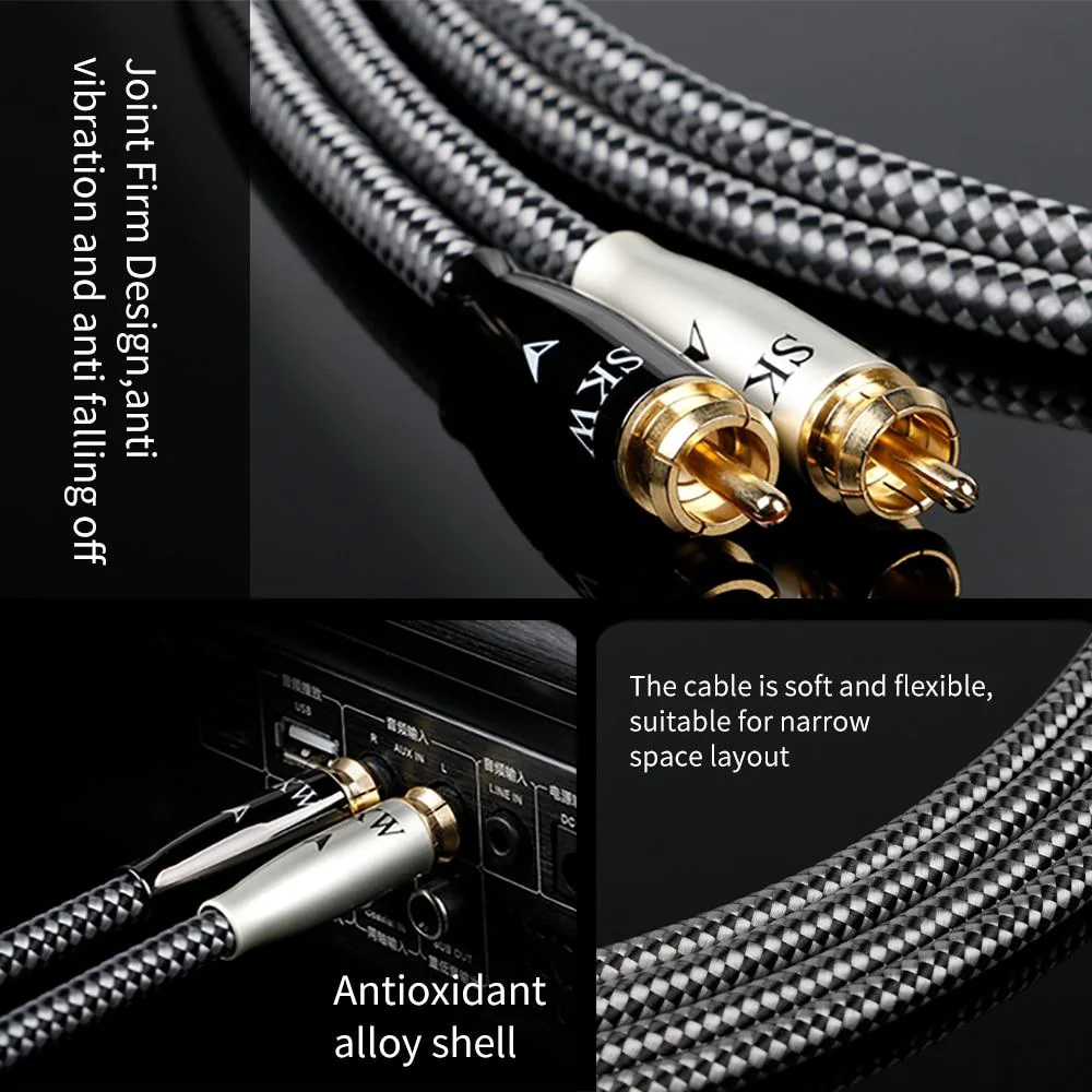SKW Car-02 RCA Cable Silver-plated OCC - Image 3