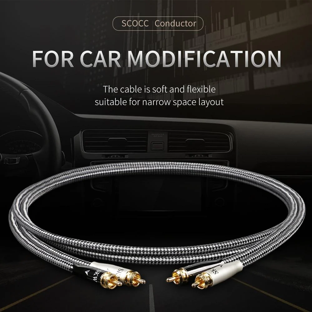 SKW Car-02 RCA Cable Silver-plated OCC - Image 4