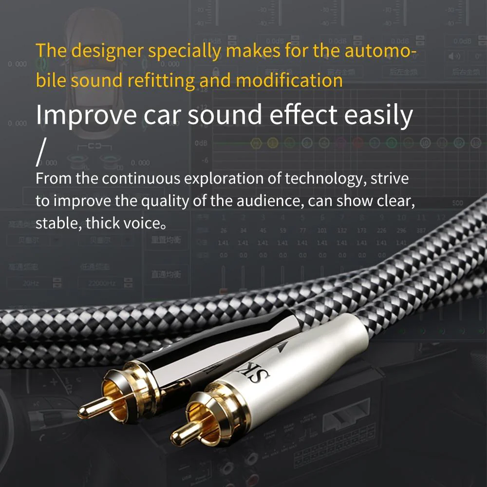 SKW Car-02 RCA Cable Silver-plated OCC - Image 5
