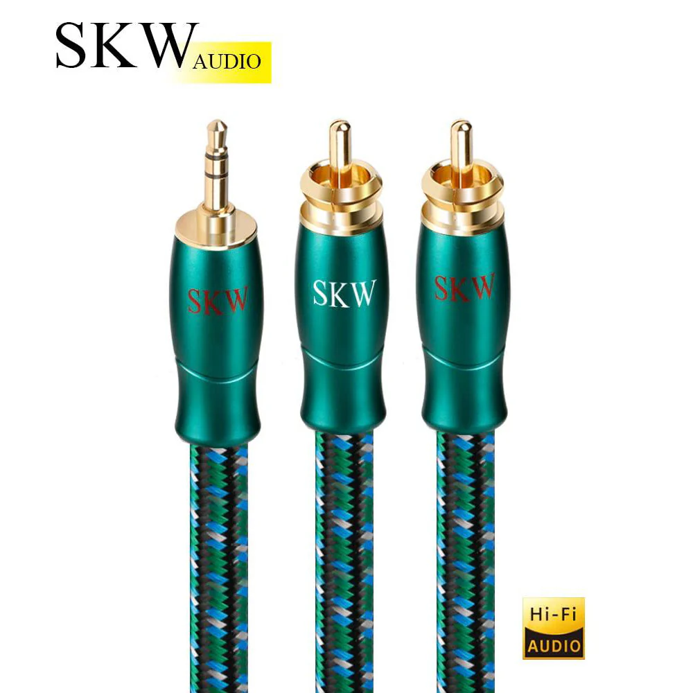 SKW HC03 3.5mm Aux Jack To 2 RCA Audio Cable