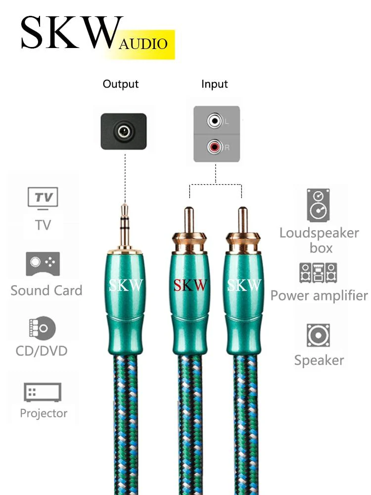SKW HC03 3.5mm Aux Jack To 2 RCA Audio Cable - Image 4