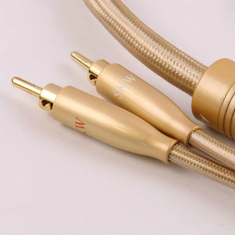 SKW SK1606005 Locking Type Termimal Audiophile Audio Cable 24K Gold-plated Banana Plug With Lock - Image 3