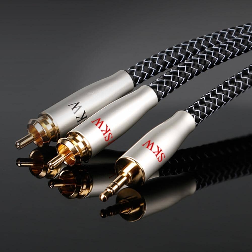 SKW WG20-01 Silver-plated High-purity Copper Conductor 3.5mm Jack To 2RCA Cable - Image 4