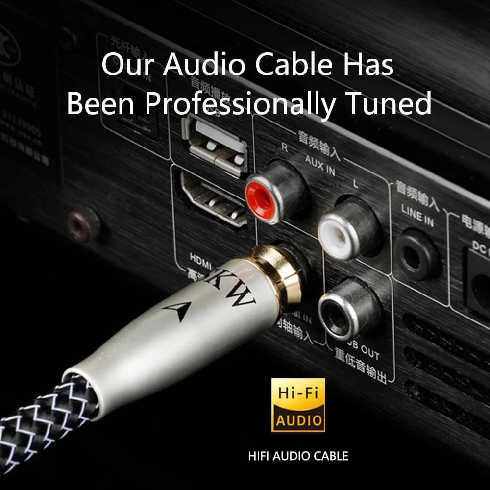 SKW WG20-03 Digital Coaxial SPDIF Audio Cable Silver Plated OCC Conductor RCA Cable Subwoofer Cord - Image 2