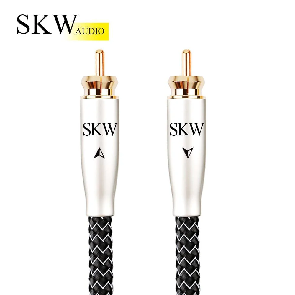 SKW WG20-03 Digital Coaxial SPDIF Audio Cable Silver Plated OCC Conductor RCA Cable Subwoofer Cord - Image 3