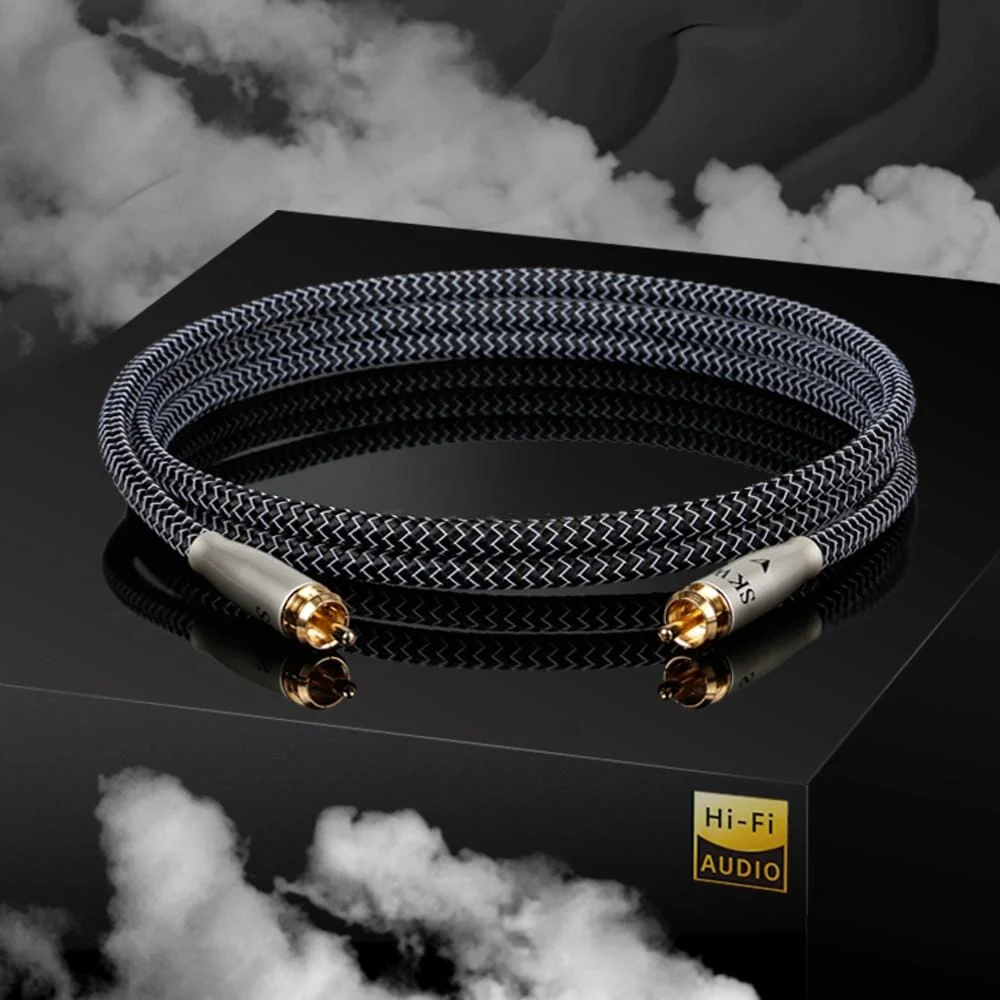 SKW WG20-03 Digital Coaxial SPDIF Audio Cable Silver Plated OCC Conductor RCA Cable Subwoofer Cord - Image 4
