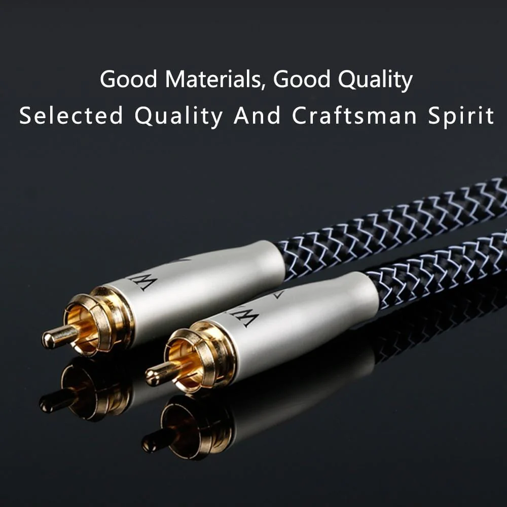 SKW WG20-03 Digital Coaxial SPDIF Audio Cable Silver Plated OCC Conductor RCA Cable Subwoofer Cord - Image 5