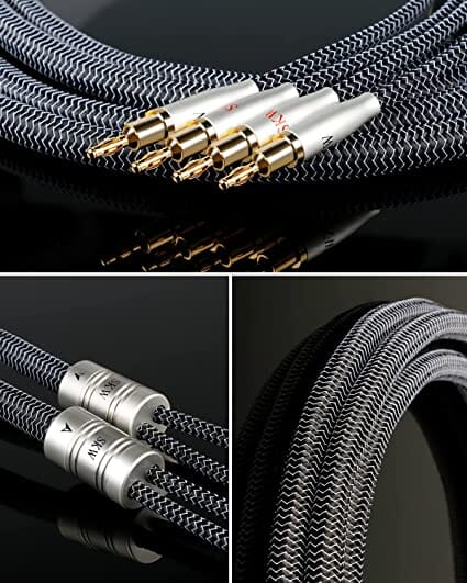 SKW WG20-05 Speaker Cables With Banana Plug For Home Cinema Amplifier Speaker HiFi System - Image 10