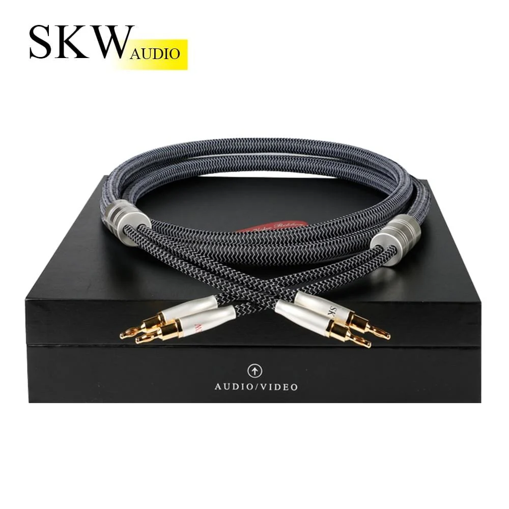 SKW WG20-05 Speaker Cables With Banana Plug For Home Cinema Amplifier Speaker HiFi System - Image 11