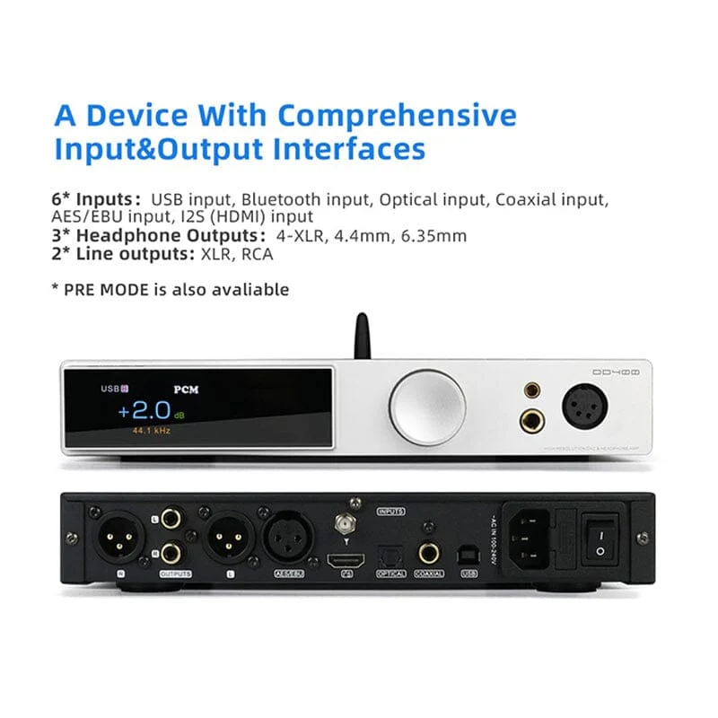 SMSL DO400 ES9039MSPRO MQA-CD DAC Bluetooth 5.1 DAC & Headphone AMP - Image 3