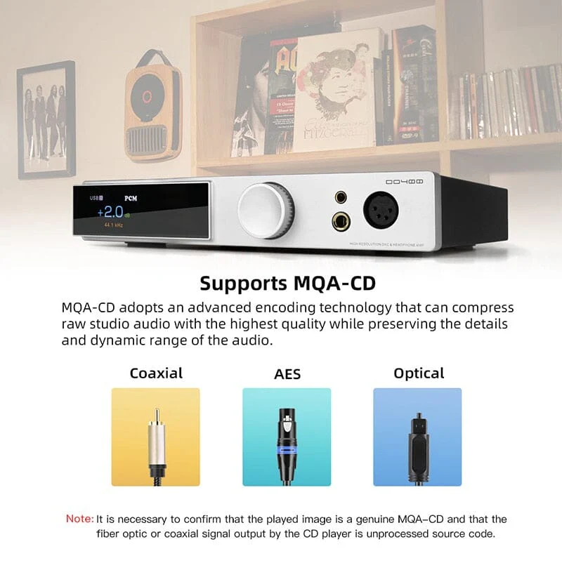 SMSL DO400 ES9039MSPRO MQA-CD DAC Bluetooth 5.1 DAC & Headphone AMP - Image 4