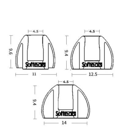 Softears UC New Liquid Silicone Eartips For 4.9-6.5 mm Nozzle - Image 3