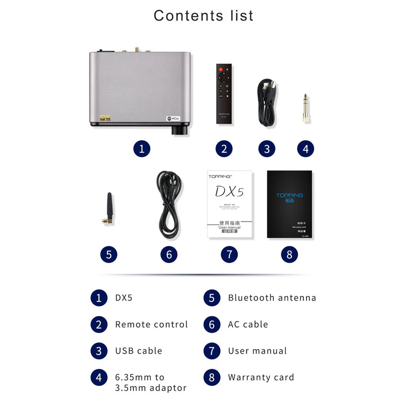 TOPPING DX5 Dual ES9068AS MQA Desktop DAC - Image 6