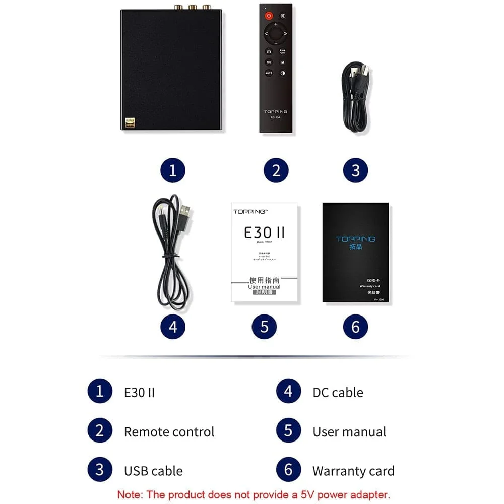 TOPPING E30 II 2× AK4493S Decoder DAC With Remote Control Hi-Res Decoder - Image 2