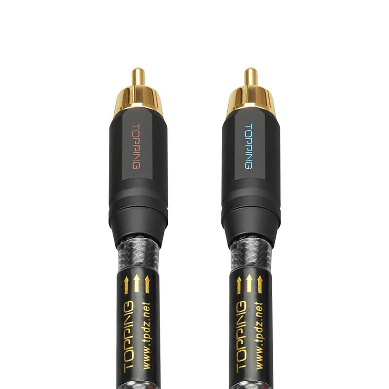TOPPING TCR2 6N Single Crystal Copper Gold-Plated RCA Cable - Image 4
