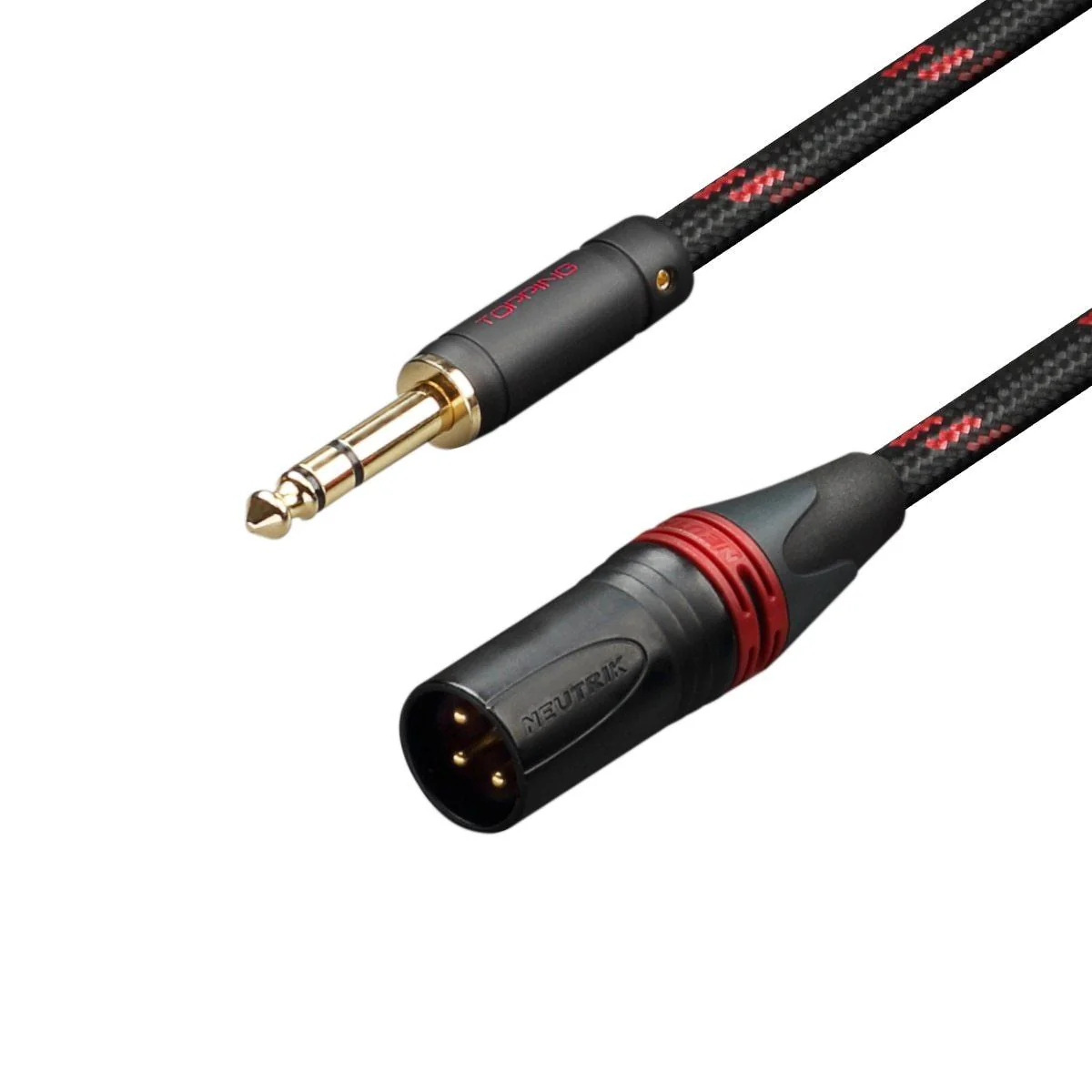 TOPPING TCT2 3-Pin Male XLR to 6.35mm TRS Balanced Copper Cable OCC (Pair) - Image 3