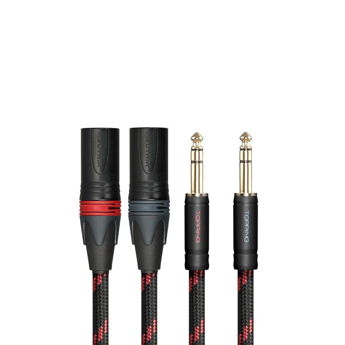 TOPPING TCT2 3-Pin Male XLR to 6.35mm TRS Balanced Copper Cable OCC (Pair) - Image 4