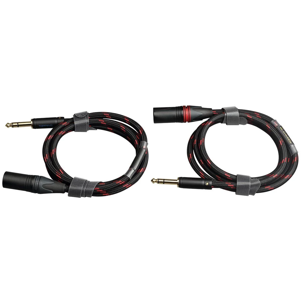 TOPPING TCT2 3-Pin Male XLR to 6.35mm TRS Balanced Copper Cable OCC (Pair) - Image 5