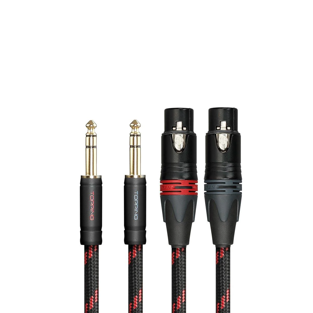 TOPPING TCT3 6.35mm TRS to 3-Pin Female XLR Balanced Copper Cable OCC (Pair) - Image 4
