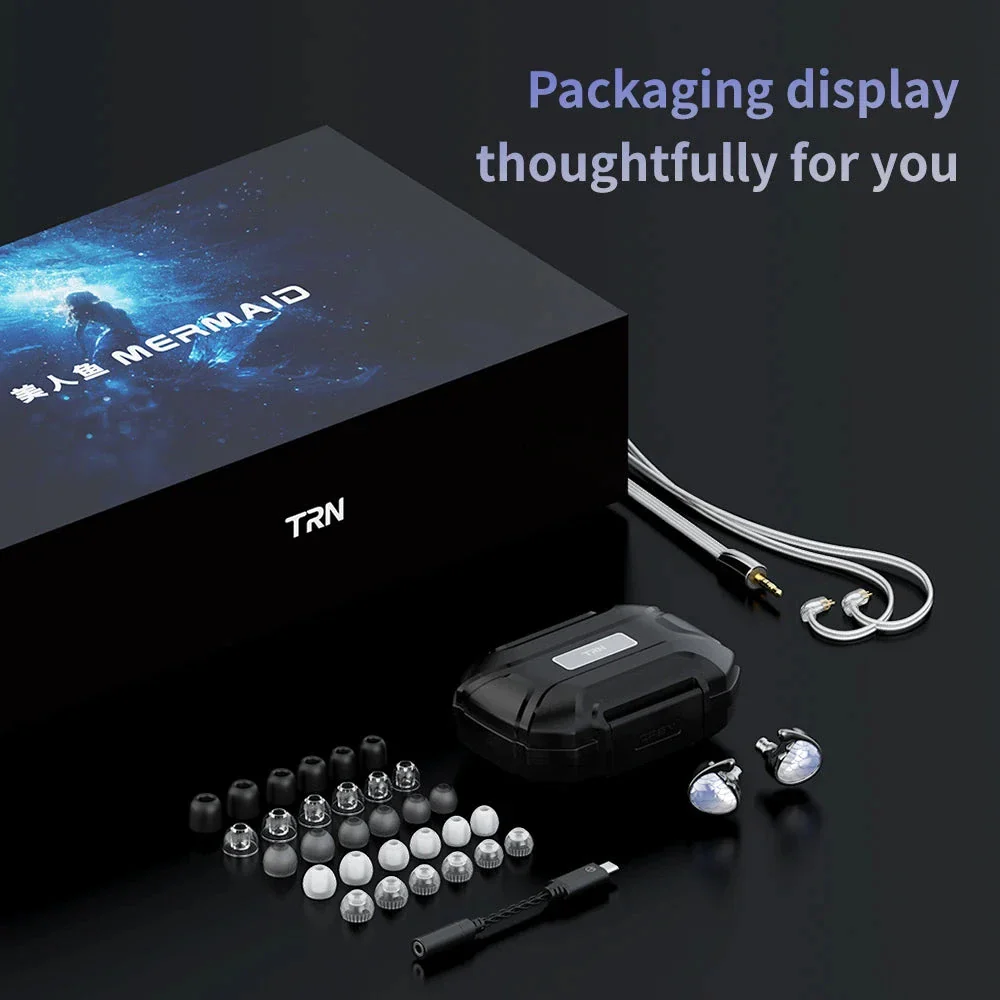 TRN Mermaid 1DD+1BA+2Planar Drivers In-Ear Monitor - Image 2