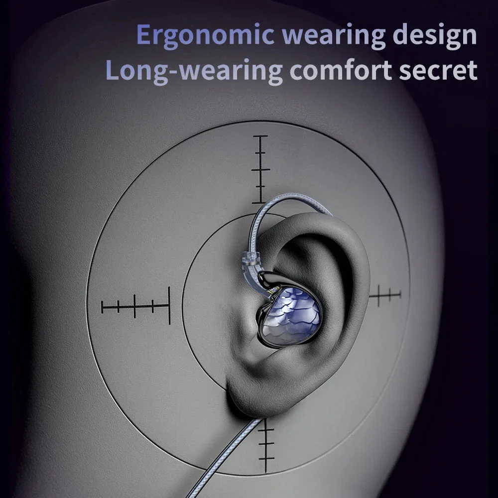 TRN Mermaid 1DD+1BA+2Planar Drivers In-Ear Monitor - Image 8
